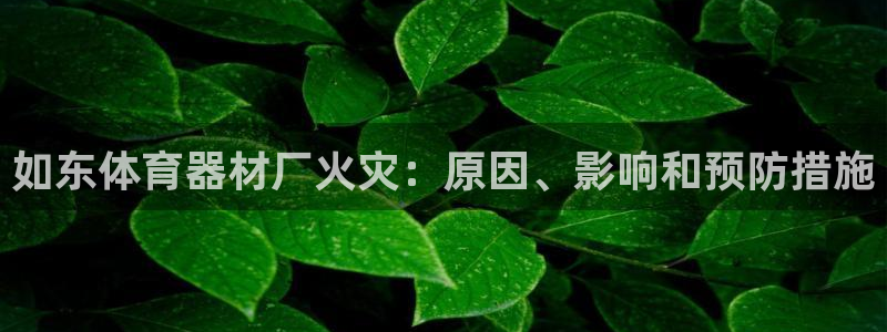 耀世天下的微信名字好吗：如东体育器材厂火灾：原因、影