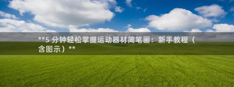 耀世集团是什么电影里的人物：**5 分钟轻松掌握运动器材简笔